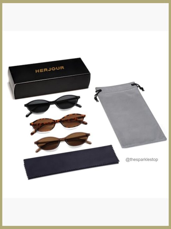 Retro Oval Cat Eye Sunglasses with UV Protection main image 6